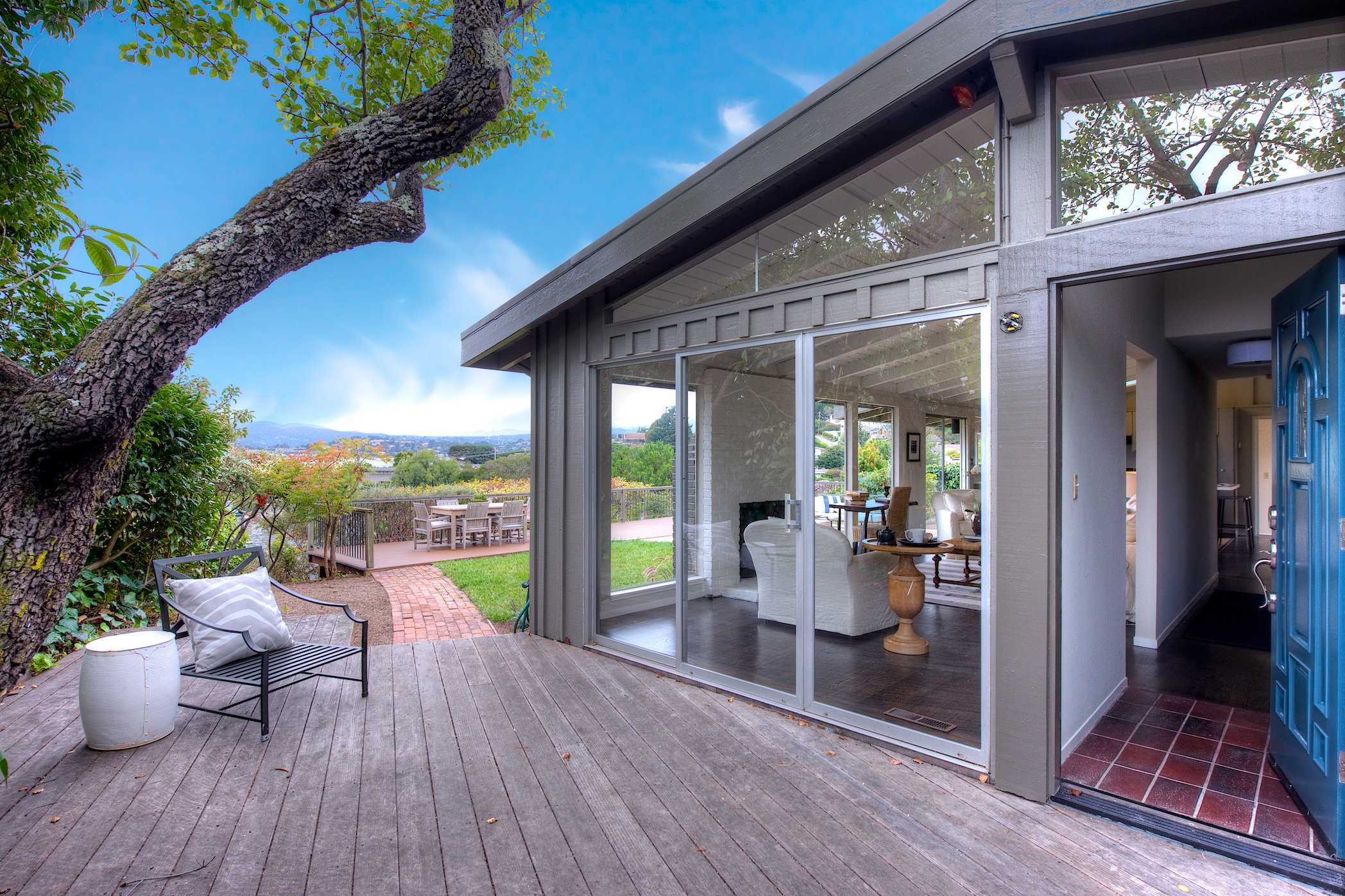 SOLD 694 Hilary Drive, Tiburon, California the Front Steps San