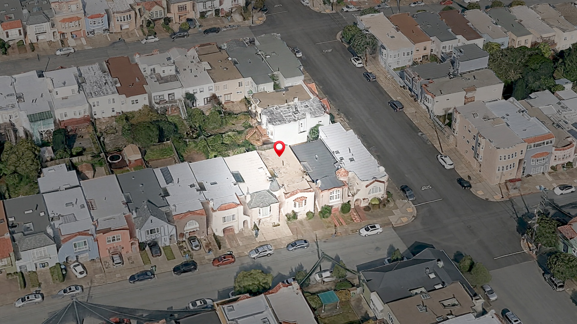 Aerial view of 1711 23rd Ave, San Francisco, CA 94122