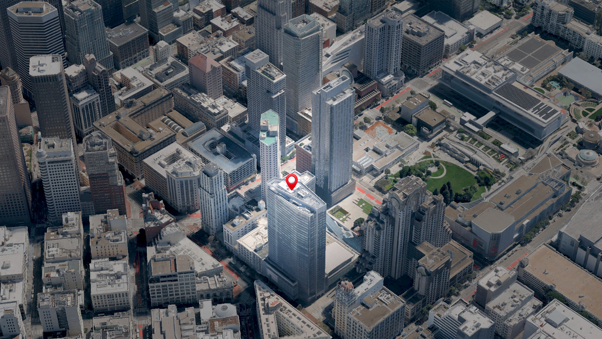 Aerial view of 765 Market Street #25G, San Francisco, CA 94103