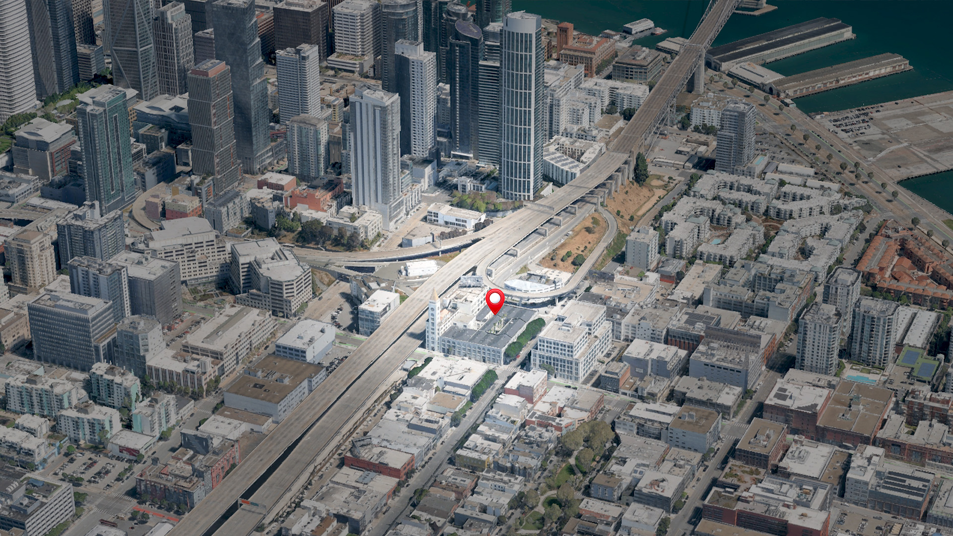 Aerial view of 461 2nd St APT 355T, San Francisco, CA 94127