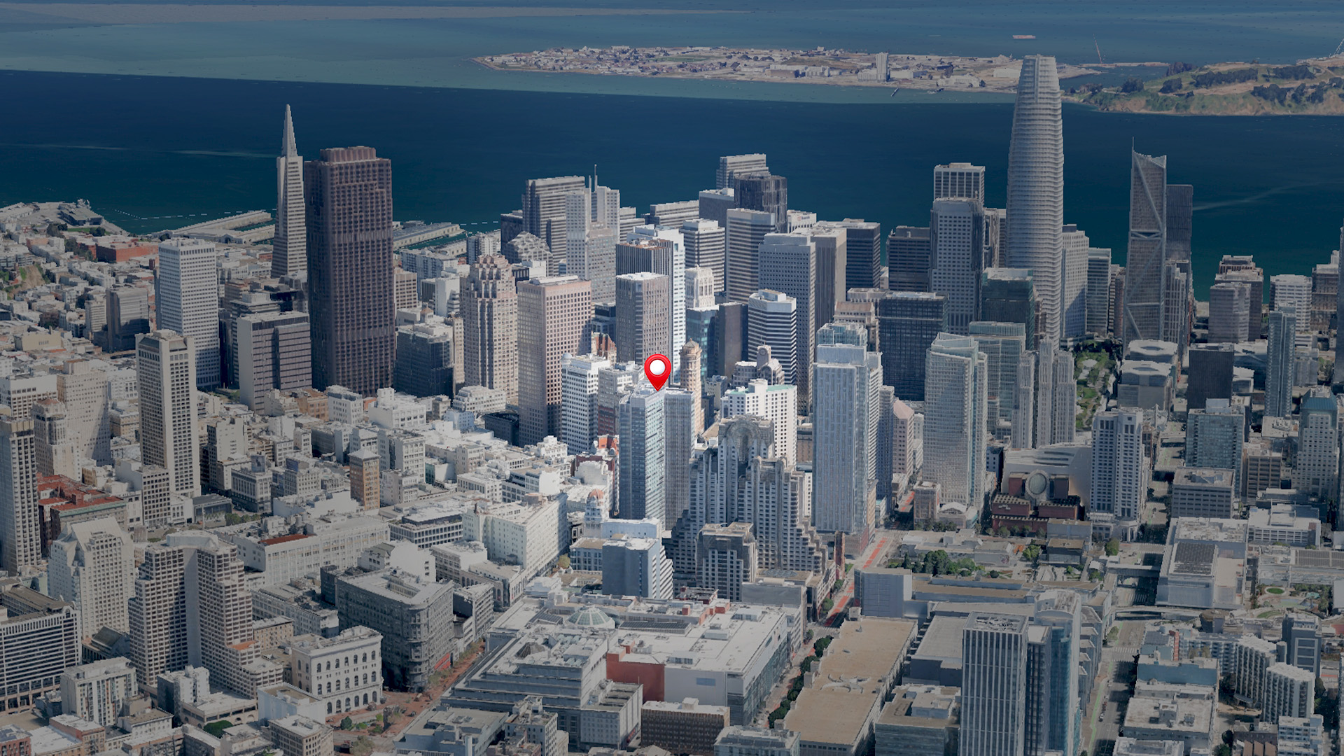 Aerial view of 765 Market St #Penthouse 2g, San Francisco, CA 94103