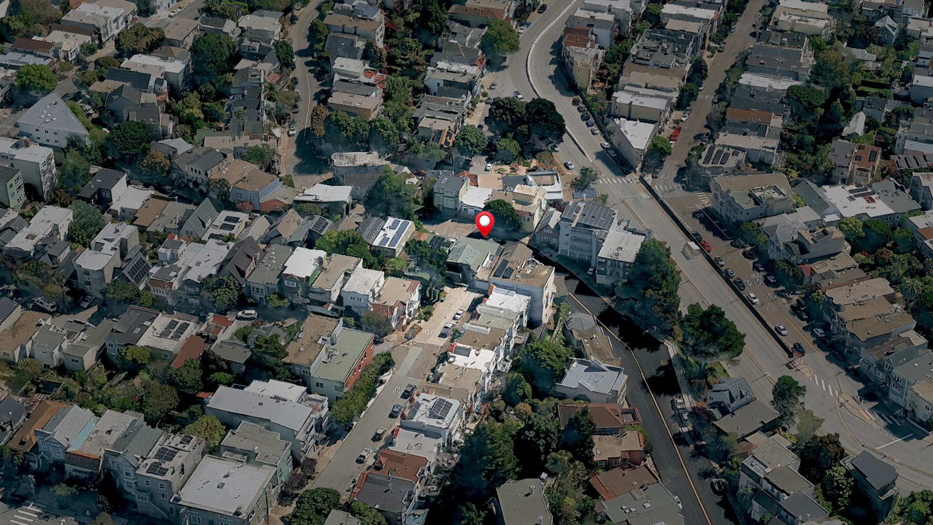 Aerial view of 10 Deming St, San Francisco, CA 94114