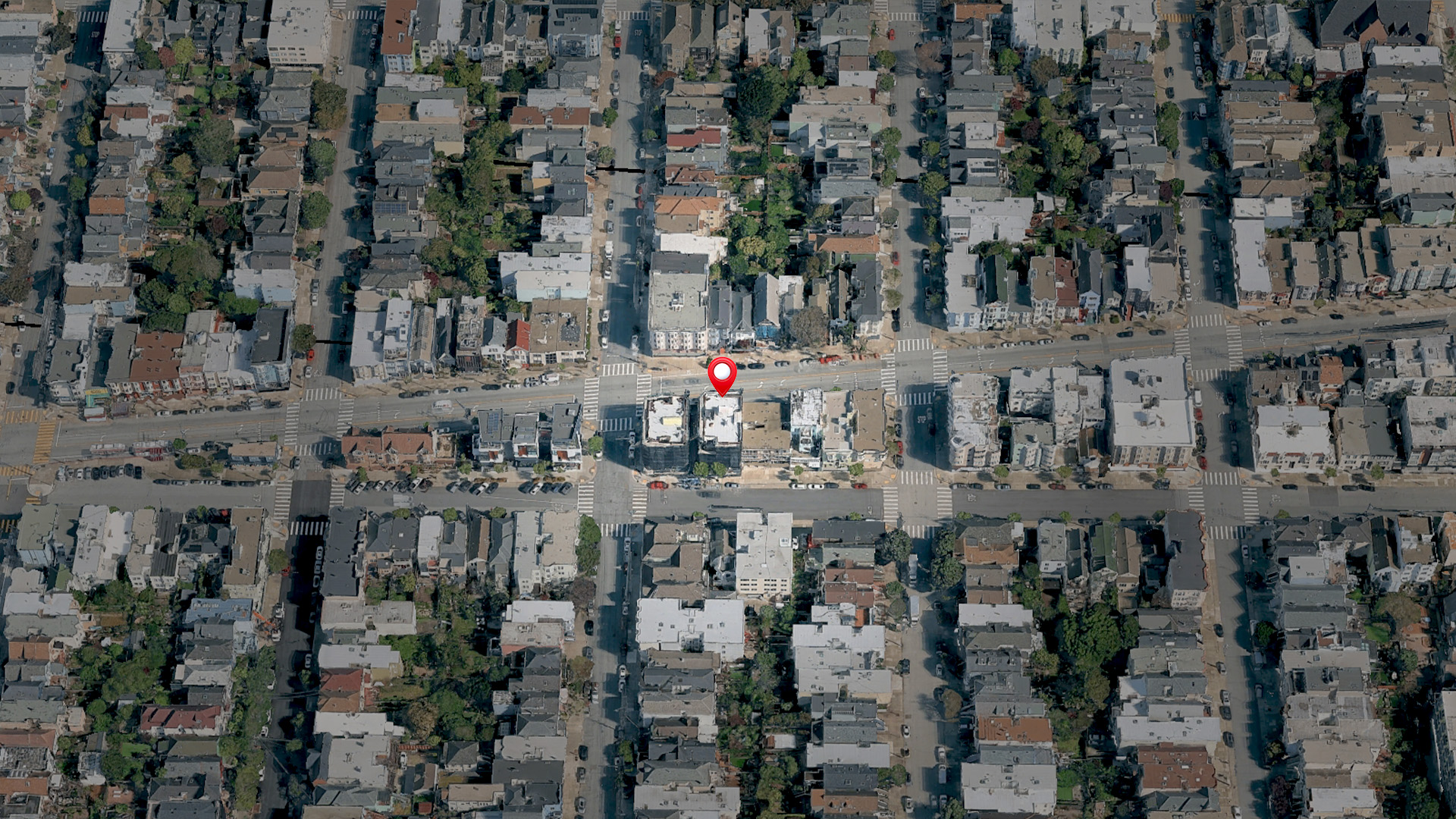 Aerial view of 4135 California St #7, San Francisco, CA 94118