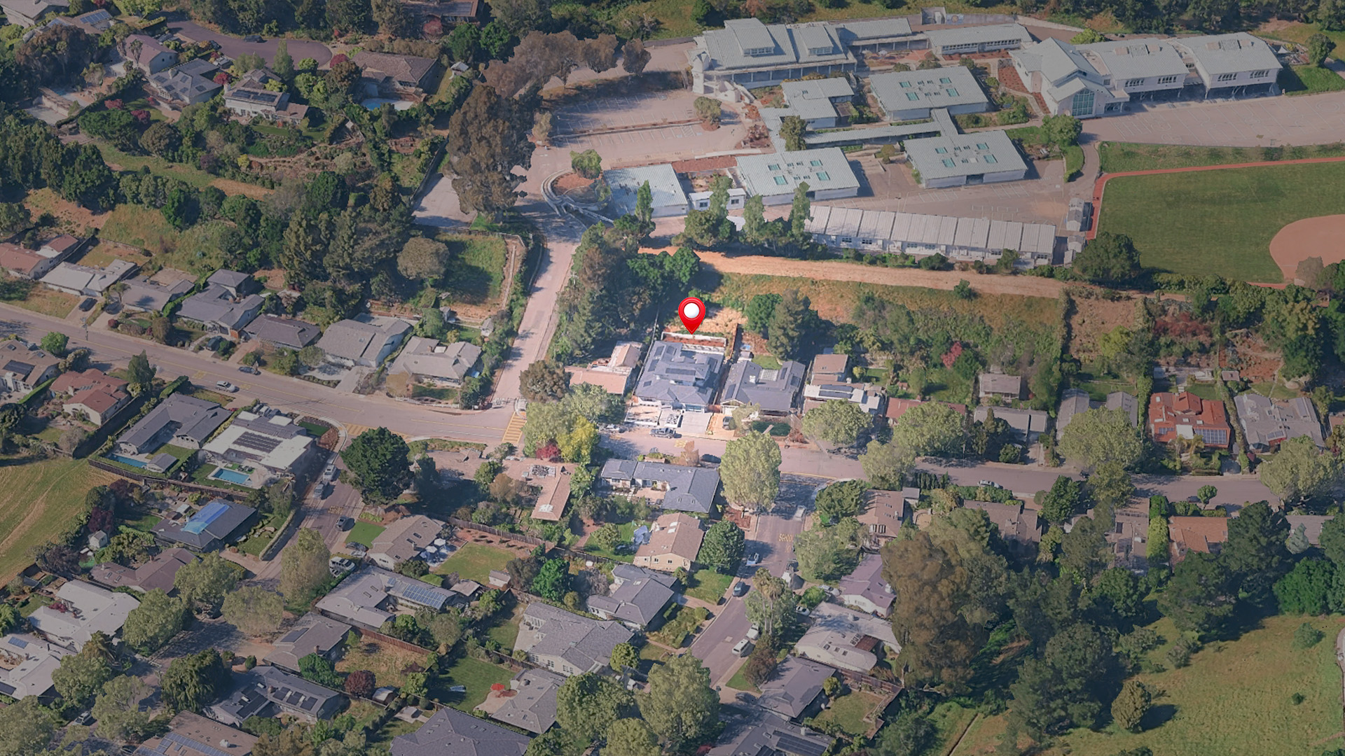 Aerial view of 281 Karen Way, Belvedere Tiburon, CA 94920