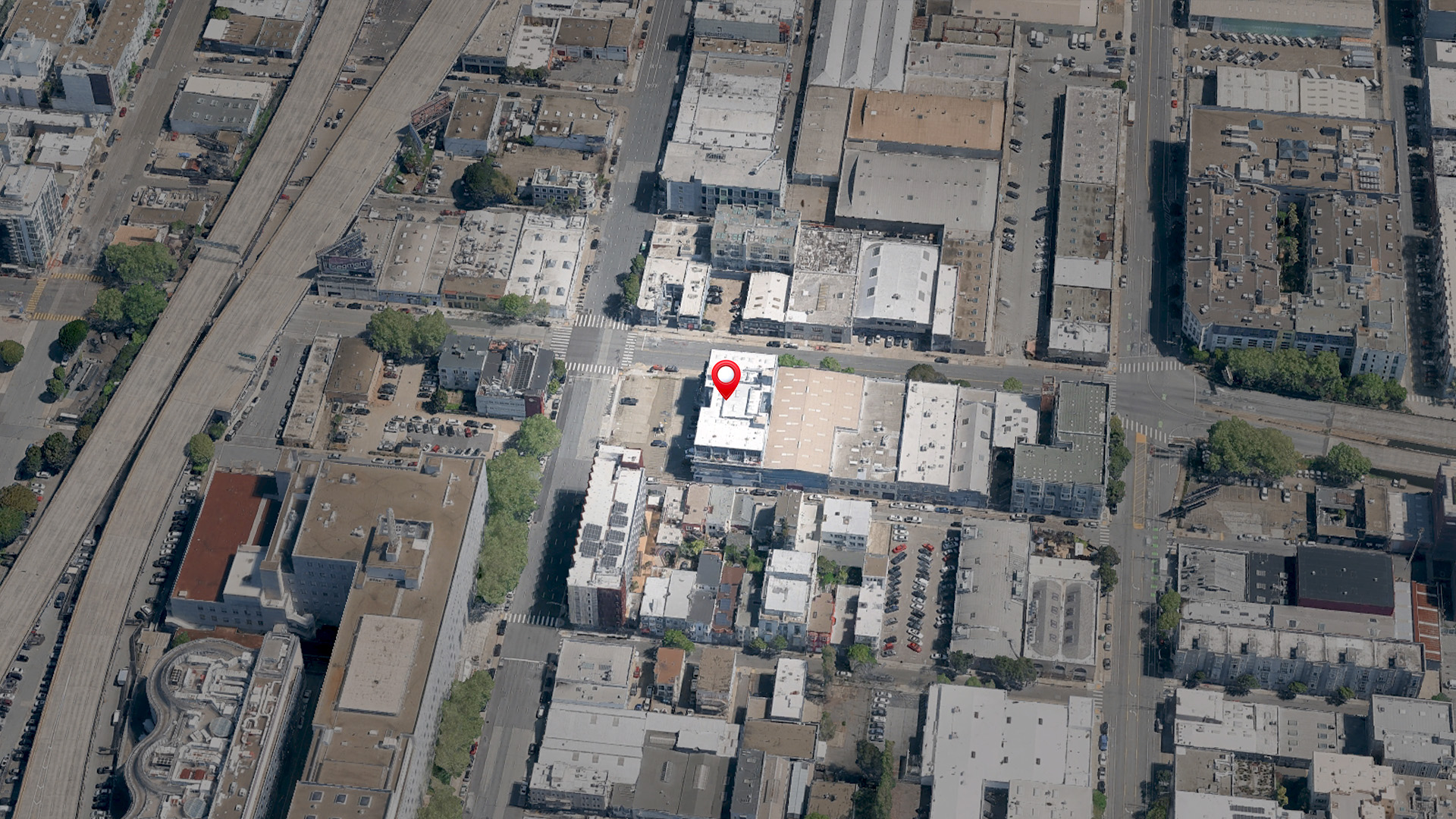 Aerial view of 317 Harriet St #18, San Francisco, CA 94103