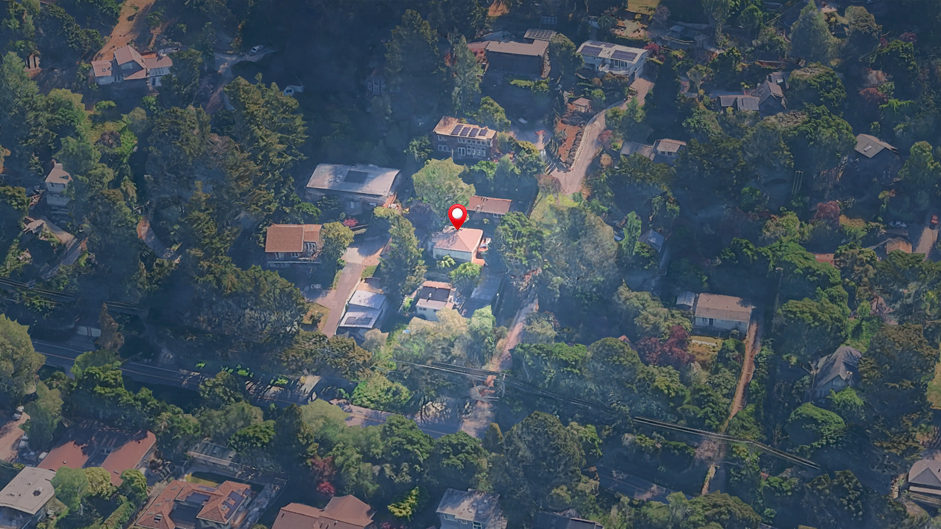 Aerial view of 552 Shoreline Hwy, Mill Valley, CA 94941